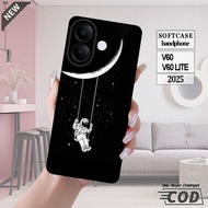 VIVO V60 5G 2025 case AND VIVO V60 LITE 2025 case _Cool Flexible Clear Black Rubber Silicone Casing