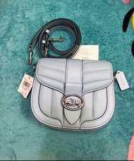 Coach Georgie Saddle Bag with Quilting in Waterfall, 馬車，馬鞍包，bag,handbag,手袋，斜揹/咩袋,側揹/咩袋，