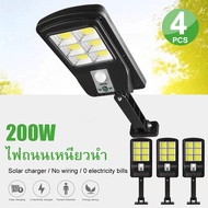 6ชิ้นSolar LED200Wไฟถนนโซล่าเซลล์ไฟติดผนังเซ็นเซอร์ ใช้พลังงานแสงอาทิตย์ ไฟโซล่าเซลไฟถนนไฟติดรั้วบ้า