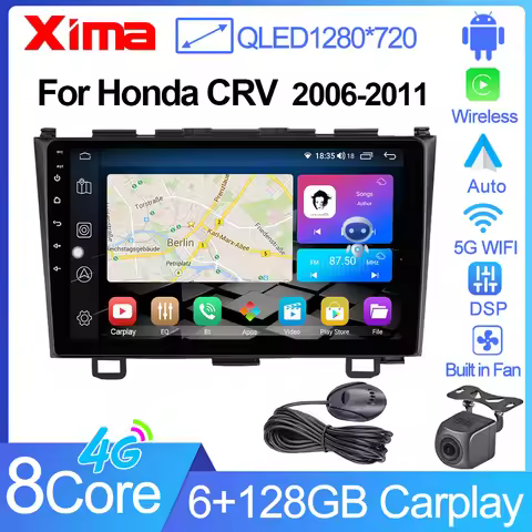 XIMA XV6Pro 2 din Android Auto Radio for Honda CR-V 3 RE CRV 2007-2011 Car Radio Multimedia player G