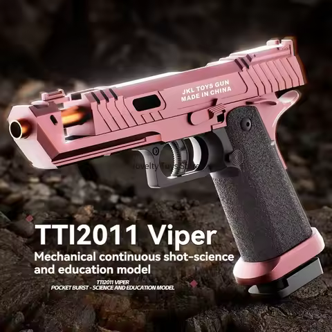 Combat Master 2011 Viper Pistol Soft Bullet Shell Throwing Gun Toys Manual Continuous Shot Airsoft W
