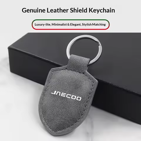 Suitable for JAECOO J5 J6 J7plus jaecoo J8 J7Phev car keychains leather shield emblem pendant rings 