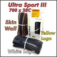 IKIA Road Bike Tire ULTRA Sport 3 Continental 700 × 25C 28C Brown Tayar RB Tyre Clincher Foldable ULTRA SPORT III