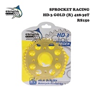 SPROCKET RACING HD-3 GOLD (R) 428-39T RS150/428-39T RXZ/428-39T Y15ZR/428-40T RS150/428-40T RXZ/428-