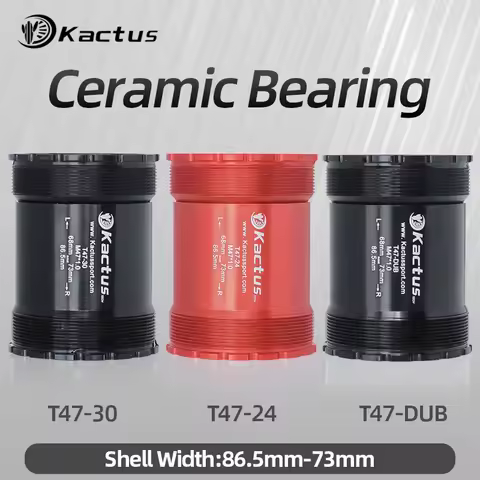 Bicycle Bottom Bracket Ceramic Bearing BB T47 Thread 86.5mm Fit for Trek Shimano SRAM Mtb Road Bike 