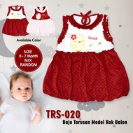 Baju Bayi Perempuan 0-6 Bulan Lucu TRS-020 Planet Kidz Dress Bayi Baru Lahir 6-12 Bulan Rok Anak Bay