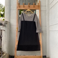 2hand black dress, waist 78cm, length 88cm, code 292
