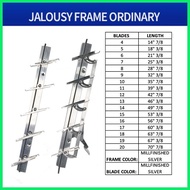 ◰ ∈ Jalousie Frame Ordinary 11 Blades - 16 Blades for Louver Window 1 Pair Mill Finished Aluminum