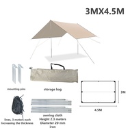 Outdoor Camping Canopy Sun Shelter Portable Camping Flysheet 3x3 3x4.5 3x6 M Extra Awning With Pole 