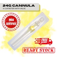 (HOT ITEM) IV CATHETER WITH VALVE 24G CANNULA BRANULA