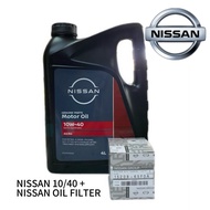 ENGINE OIL @NISSAN 10/40 4L ENGINE OIL + NISSAN OIL FILTER (1set )