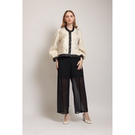 Bloom et Champs Outer Jacquard Embroidery Flower/ DT Cream Pants