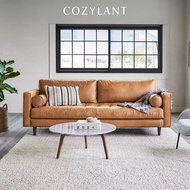 Cozylant Castle Fabric Sofa / 3 Seater Sofa / 2 Seater Sofa / Leatharie Sofa / Brown / Minimalist Nordic Italian