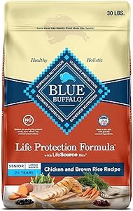 Blue Buffalo Life Protection Formula Natural Senior Large Breed Dry Dog Food, Chicken and Brown Rice 30-lb