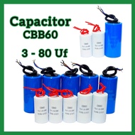 แคปสตาร์ท//แคปรัน เครื่องซักผ้า/มอเตอร์/ปั๊มน้ำ CAPACITOR CBB60 3-70 Uf
