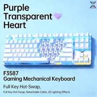 AULA F3587 Transparent heart designSilent and comfortable computer office typing efficient keyboard