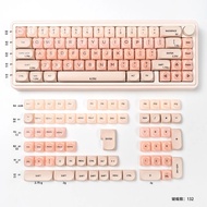 132 คีย์ Liquid Foundation keycaps โปรไฟล์ HOA PBT + PC รอบสีชมพูน่ารัก Keycap ชุดสําหรับ MX คีย์บอร