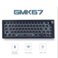 GMK67ไร้สาย/แบบมีสายชุดวงแหวนอัดลูกสูบคีย์บอร์ดแบบกลไกแบบถอดเปลี่ยนได้ไฟ RGB Backlit บลูทูธเข้ากันได