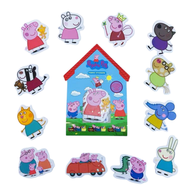 Peppa Pig 燙貼貼紙 布貼12個 |大號|兒童服裝飾物|可重複使用|不乾膠 衣服貼|無紗布DIY|裝飾袋/背囊/衣物 | 粉紅豬 佩佩豬 | 平行進口