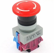 EMERGENCY BUTTON 22MM 22 MM AVW411 NO NC STOP PUSH BUTTON SWITCH MUSHROOM