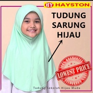 TUDUNG SARUNG AWNING LEMBUT SCUBA HIJAU AWNING LEMBUT SCUBA | TUDUNG SARUNG AWNING LEMBUT SCUBA HIJA
