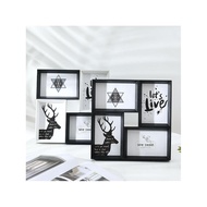 B. b. Creative Photo Frame Four-Link Frame 20cm Pendulum Table Hanging Wall Four-Grid Combination Sp