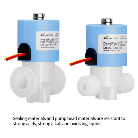 Kamoer 1/4" KVE27 12V Micro Solenoid Valve 24V Water Valve Air Valve Control Valve Normally Closed S