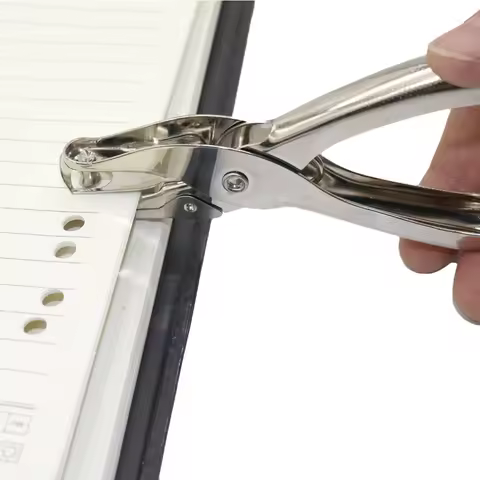 Metal 6mm Pore Diameter Punch Pliers Single Hole Puncher Hand Paper Scrapbooking Punches 1-8 Pages P
