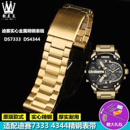 Suitable for Dissay DZ7333 DZ4344 Watch Large Dial Metal Stainless Steel Watch Strap Gold 24 26 28mm