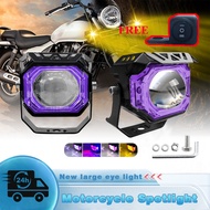 Motorcycle Driving Light 120W Dual Color LED MDL Mini Driving Light Waterproof Purple Driving Light