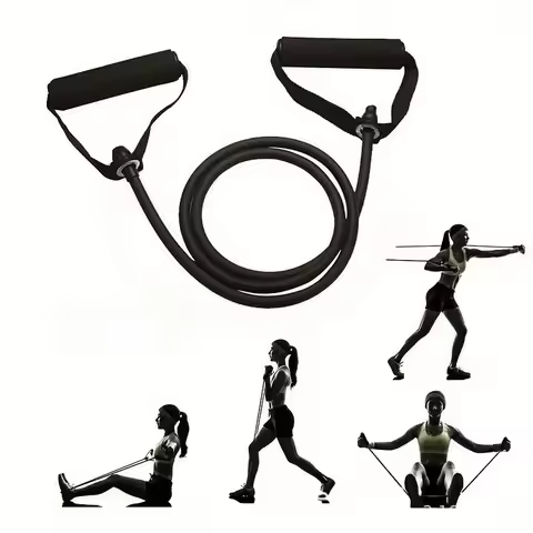 5 Levels Resistance Bands With Handles Yoga Pull Rope Elastic Fitness Exercise Tube Band For Home Wo