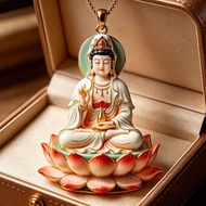 好物推荐 莲台圣境佛牌项链吊坠观音菩萨金属莲花项链轻奢吉祥寓意精致吊坠8.13 Recommended Goods: Lotus Temple Sacred Land Buddha Amulet Ne