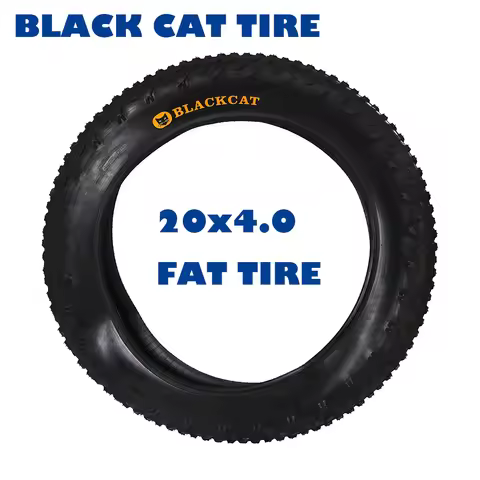 BLACK CAT TIRE Fat Tire 20x4.0 Snow Tire AK1188 Electric Bicycle Tyre 20x4.0 Mountain Bike Accessory