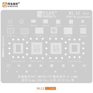 AMAOE MI:12 CPU Steel Mesh Sheet BGA Reballing Stencil SM8250-RAM/SM8250- CPU/SM8250- Multi-Function