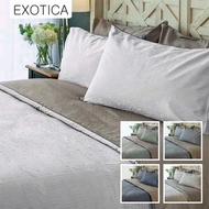 EXOTICA ชุดผ้าปูที่นอนรัดมุม+ปลอกหมอนหนุน ลาย Synergy สำหรับเตียง 6 ฟุต / 5 ฟุต / 3.5 ฟุต (ผ้าปู ปลอ