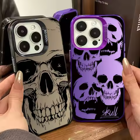 Cool Black Skull Patterns Phone Case for vivo Y400 Y04 Y03 Y78 Y36 Y100 Y27 Y17s Y16 V60 V50 V30e V4