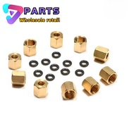 hot!!! 10Pcs printhead damper connector Copper Nut with rubber O ring 3*2mm 4*3mm for Epson /Roland/