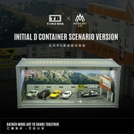 TimeBox x MoreArt 汽車模型展示盒 1:6 display case Initial D頭文字D貨櫃場景模型帶燈前擋板防塵收納集裝箱車模一比六