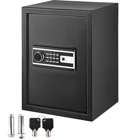 VEVOR Fingerprint Locks Safe Deposit Box 0.8/1.7/2.1 Cubic Feet Digital Electronic Secret Hidden Pig
