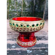 Black And Red Khantok With Worm Pattern 5 Inches (13 Cm.)