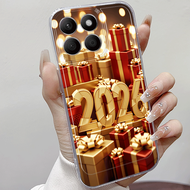 TEMU Phone Case: 2026 New Year Gift Box Print Phone Case, Red And Golden , 3d Raised . Compatible Wi