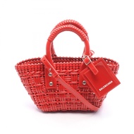 [二手] BALENCIAGA BISTRO XXS 手提包，附肩帶，2 種背法，金屬RED琺瑯，678028。