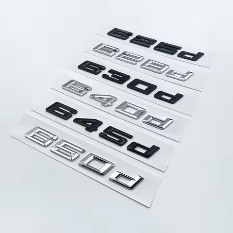 3D Numbers Letters 620d 625d 628d 630d 635d 640d 645d 650d ABS Emblem for 6 Series Car Trunk E63 E64