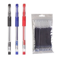 Ossayi 12pcs Gel Ink Pen Black Red Blue Student Officce School Writing Pen 0.5mm Replace Refill