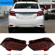 ﹍✓ஐ2PCS LED Rear Bumper Reflector Fog Lamp For Toyota Vios 2016 2017 2018 Bumper Light Brake Light T