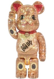 實體店預訂 <日版> 日本直送 Medicom Toy Bearbrick BE@RBRICK CRYSTAL DECORATE 招き猫 金 金運 400％ LIGHTS STYLE 招財貓 限定 金