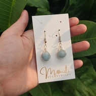 Aquamarine Earrings / Anting Batu Aquamarine Asli Natural