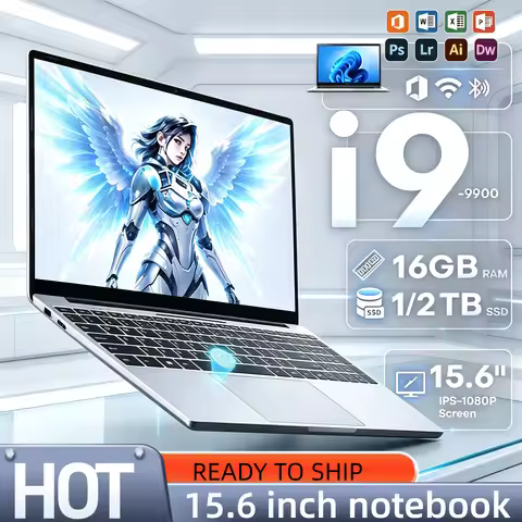 Intel Core i9 9900 Slim Ultra 15.6 Inch Laptop 32GB RAM 512GB 1TB SSD 8C16T 5GHz Gaming Notebook 192