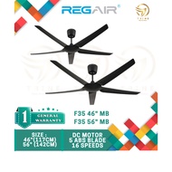 REGAIR INOVO F35 46“ & 56” CEILING FAN WITH REMOTE CONTROL | F35 46"MB | F35 56" MB | KIPAS SILING