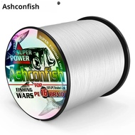 Ashconfish เอ็นตกปลาถัก16เส้น20LB-500LB น้ำเค็มแกนกลวง1000เมตรสาย PE เส้นใยอเนกประสงค์แบบญี่ปุ่น